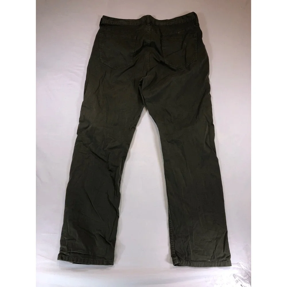 Banana Republic Mens Slim Fit Pants 34x30 Olive Green 5-Pocket Twill Chinos